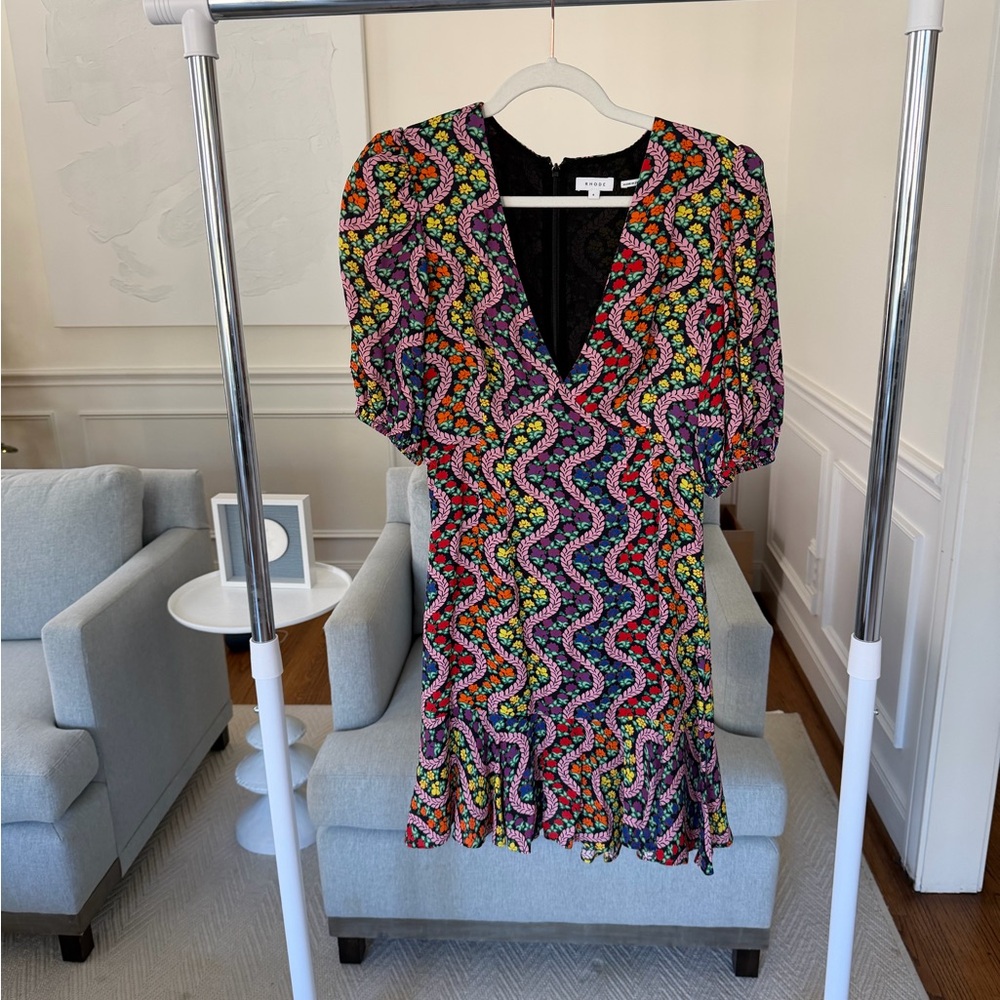 RHODE Colorful Wave Pattern Mini Dress - Picture 5 of 9